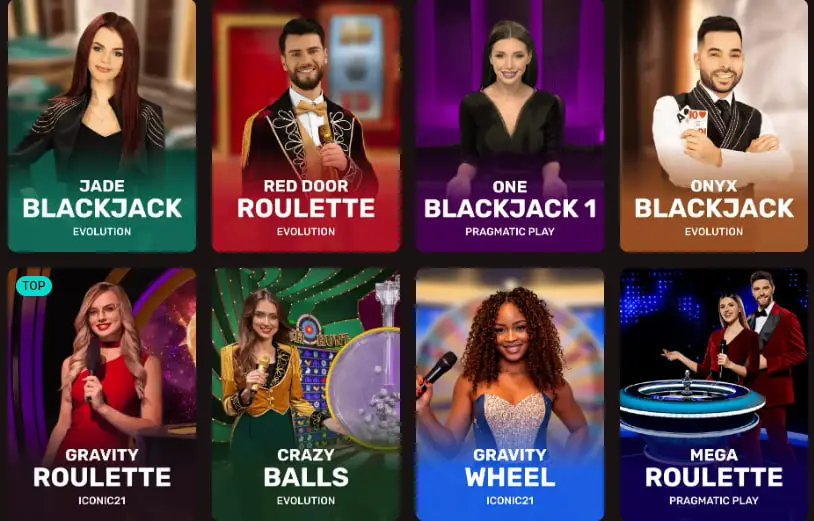 kingia casino live games